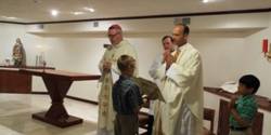 Mass with the Bishop in the new chapel