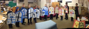 Conquest Minster Ohio group members sporting their shields